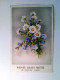 Blumenstrauß, Margariten Und Glockenblumen, Meiner Lieben Mutter, Künstler AK, Gelaufen 1955 - Autres & Non Classés