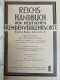 Reichshandbuch Der Deutschen Fremdenverkehrsorte. Reichs-Bäder-Adressbuch 1934. - Andere & Zonder Classificatie