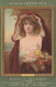 PUBLICITE : Collection LEFEVRE-UTILE , Fleurs D'Automne 1906,Femme. (coins Faibles En Bas). - Advertising