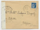 PAIX 1FR50 N° 288 SEUL LETTRE MARPENT 14.2.1940 NORD POUR THUILLIER BELGIQUE + CENSURE TARIF FRONTALIER - 1932-39 Frieden