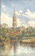 11922081 Salisbury Wiltshire Kuenstlerkarte Cathedral Salisbury - Sonstige & Ohne Zuordnung