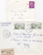 36926# LOT 4 LETTRES FRANCHISE PARTIELLE RECOMMANDE Obl AUDUN LE TICHE MOSELLE 1967 1968 Pour METZ 57 - Cartas & Documentos