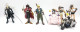 Vintage KEYCHAIN :  Figure Final Fantasy VII Set Of 7 : Banpresto - Retro -  RaRe - 1997 's - Porte-cles - Sleutelhangers