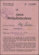 Gemeinde Unterrieden / Witzenhausen 2. Reichskleiderkarte Für Kinder, 1941 - Storia Postale