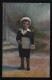Foto Koloriert, Junge Matrosenanzug Schiefertafel, Serie 3164/1 R & K, 12.4.1926 - Autres & Non Classés
