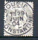 N° 107f-  1 C. GRIS - Oblitération Choisie : BOUGIE CONSTANTINE - 1900-29 Blanc