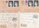 36932# LOT 9 LETTRES FRANCHISE PARTIELLE RECOMMANDE Obl 57 BEHREN LES FORBACH MOSELLE 1968 Pour METZ 57 - Cartas & Documentos