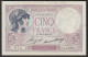 France - Billet 5 Francs Violet Du AV. 20-7-1933.AV    N°   L.56821 - 675  (pas Plié Et De Trous D'épingle) - 5 F 1917-1940 ''Violet''