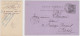 CHARENTE INFERIEURE CP ENTIER REPIQUE 1889 LA ROCHELLE T84 + VERSO REPIQUAGE LIBRAIRIE CHARIER LA ROCHELLE - 1877-1920: Période Semi Moderne