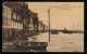 AK Flensburg, Die Strumflut 1913, An Der Schiffbrücke, Unwetter  - Überschwemmungen