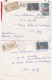 36941# LOT 4 LETTRES FRANCHISE PARTIELLE RECOMMANDE Obl 57 BOURDONNAY MOSELLE 1967 1968 Pour METZ 57 - Storia Postale