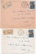 36941# LOT 4 LETTRES FRANCHISE PARTIELLE RECOMMANDE Obl 57 BOURDONNAY MOSELLE 1967 1968 Pour METZ 57 - Brieven En Documenten