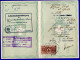 3000. GREECE-EGYPT 8 PAGES FROM OLD TRAVEL DOCUMENT WITH 12 REVENUES,4 SCANS - Fiscali