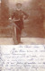 Carte Photo - Cyclisme - Jeune Dandy Prenant La Pose Chez Le Photographe A Laeken 1908 - Wielrennen