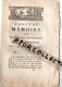 LA FAYETTE . SUITE. NOUVEAU MEMOIRE FINANCES DE LA FRANCE . 15 PAGES - Historische Dokumente