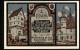 Notgeld Rothenburg O. Tauber 1921, 1 Mark, Brückenturm, Rathaus  - Lokale Ausgaben