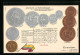 AK Münzen Und Nationalflagge Ecuador, Geld  - Monnaies (représentations)