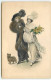 N°22808 - Illustrateur - MM Vienne N°1152 - Deux Jeunes Femmes Se Promenant Avec Un Petit Chien - Vienne