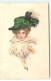 N°20612 - MM Vienne N°479 - Jeune Femme Portant Un Chapeau Avec Un Ruban Vert, Et Un Manchon - Vienne