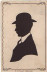 N°15014 - Silhouette - N.C. Clausen, Silhouettist - Homme Portant Un Chapeau Melon - Silhouetkaarten