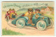 N°22827 - Carte Gaufrée - Joyeuses Pâques - Poussins Conduisant Des Voitures - Ostern