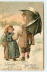 N°12837 - Carte Gaufrée - Heureuse Année - Enfants Sous La Neige - Anno Nuovo