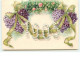 N°12839 - Carte Gaufrée - 1905 - Guirlande De Fleurs - Anno Nuovo
