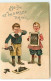 N°20649 - Bonne Et Heureuse Année 1906 - Garçons Portant Des Ardoises, L'un Pleurant - Anno Nuovo