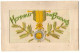 N°19452 - Carte Brodée - Honneur Aux Braves - Médaille - Embroidered
