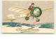 N°13881 - Carte Gaufrée - Bonne Année - Enfant Pilotant Un Avion - Año Nuevo