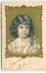 N°19488 - Carte Gaufrée - Portrait D'une Jeune Fille - J. Matern - Ganterie, Parfumerie, Bonneterie - Nancy - Sonstige & Ohne Zuordnung