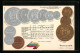 AK Geld-Münzen Von Venezuela, Nationalfahne Und Währungsumrechner  - Münzen (Abb.)