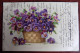 Cpa Fantaisie Panier Avec Fleurs - - Fleurs