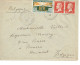 Tarifs Postaux Etranger Du 16-07-1925 (05) Pasteur N° 175 45 C. X 2 + Arts Déco 10 C. Lettre 20 G. 28-10-1925 - 1922-26 Pasteur