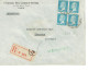 Tarifs Postaux Etranger Du 16-07-1925 (12) Pasteur N° 176 50 C. X 4   Lettre Recommandée 20 G. -- 09-1925 - 1922-26 Pasteur