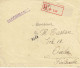 Tarifs Postaux Etranger Du 01-10-1925 (16) Pasteur N° 177 75 C. X 4  + Blanc 5 C. X 4  Lettre Recommandé 60 G. Pour La F - 1922-26 Pasteur