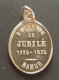 Pendentif Médaille Religieuse Fin XIXe "Souvenir Du Jubilé 1772-1872 - Namur / Saint Hubert" - Religion & Esotericism
