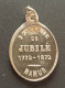 Pendentif Médaille Religieuse Fin XIXe "Souvenir Du Jubilé 1772-1872 - Namur / Saint Hubert" - Religión & Esoterismo