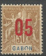 GABON N° 71 Variétée Sur Le O De GABON NEUF**  SANS CHARNIERE / Hingeless / MNH - Ungebraucht