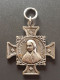 Pendentif Médaille Croix Religieuse Début XXe Argenté "Bernadette Soubirous / Notre-Dame De Lourdes" Religious Medal - Religión & Esoterismo