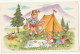 Cpa Fantaisie Enfants . Camping . Photochrom 255 - Children's Drawings