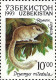 Delcampe - 1993 07 Uzbekistan Fauna Teratoscincus Scincus Pandion Haliaetus 	Remiz Pendulinus MNH - Oezbekistan