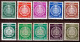 DDR - East Germany 1954 - 1957 ⁕ Official / Dienstmarke Mi.10,11,14-16, 23, & Mi.34-37 YBY ⁕ 10v MNH - See Scan - Unused Stamps