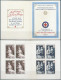 FRANCE,French, Croix Rouge  - Red Cross 1953 - 1954 - 1955  , 3 Booklets With Blocks Of MNH Stamps,Rare - Croix Rouge
