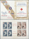 FRANCE,French, Croix Rouge  - Red Cross 1953 - 1954 - 1955  , 3 Booklets With Blocks Of MNH Stamps,Rare - Rotes Kreuz