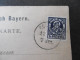 Privatpost Courier Marke 1 1/2 Pfennig Blau Postkarte München 13.2.1898 Ortspost - Privatpost