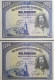SEQUENTIAL NUMBER SPAIN BANKNOTE 1000 PESETAS 1928 AUNC BILLETE ESPAÑA PAREJA EBC+  *COMPRAS MULTIPLES CONSULTAR* - 1000 Pesetas