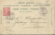 SUISSE  CARTE 10c  MARQUE LINEAIRE DAVOS-PLATZ + AMBULANT N° 32 POUR PARIS  DE 1897 LETTRE COVER - Cartas & Documentos