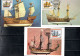 BULGARIA BULGARIE BULGARIEN 1977 HISTORIC SAILING SHIPS SET OF 3 SERIE MAXI MAXIMUM CARD - FDC