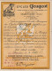 XXX -(25) CERTIFICAT DE CONFORMITE CYCLES PEUGEOT S. A. A VALENTIGNEY - BEAULIEU LE  02/03/1948   - 1900 – 1949